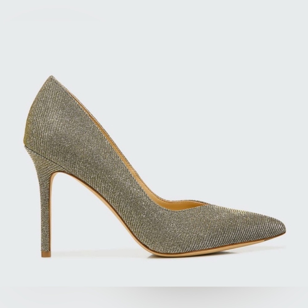 NWOB Veronica Beard Nathalia Pointed Toe Pump size 10, Metallic Silvergold